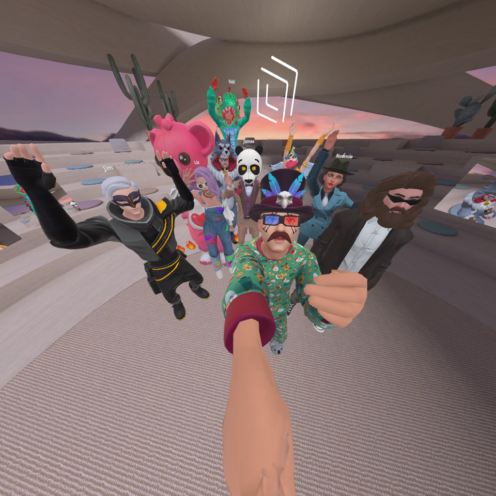 Circus team selfie in the metaverse