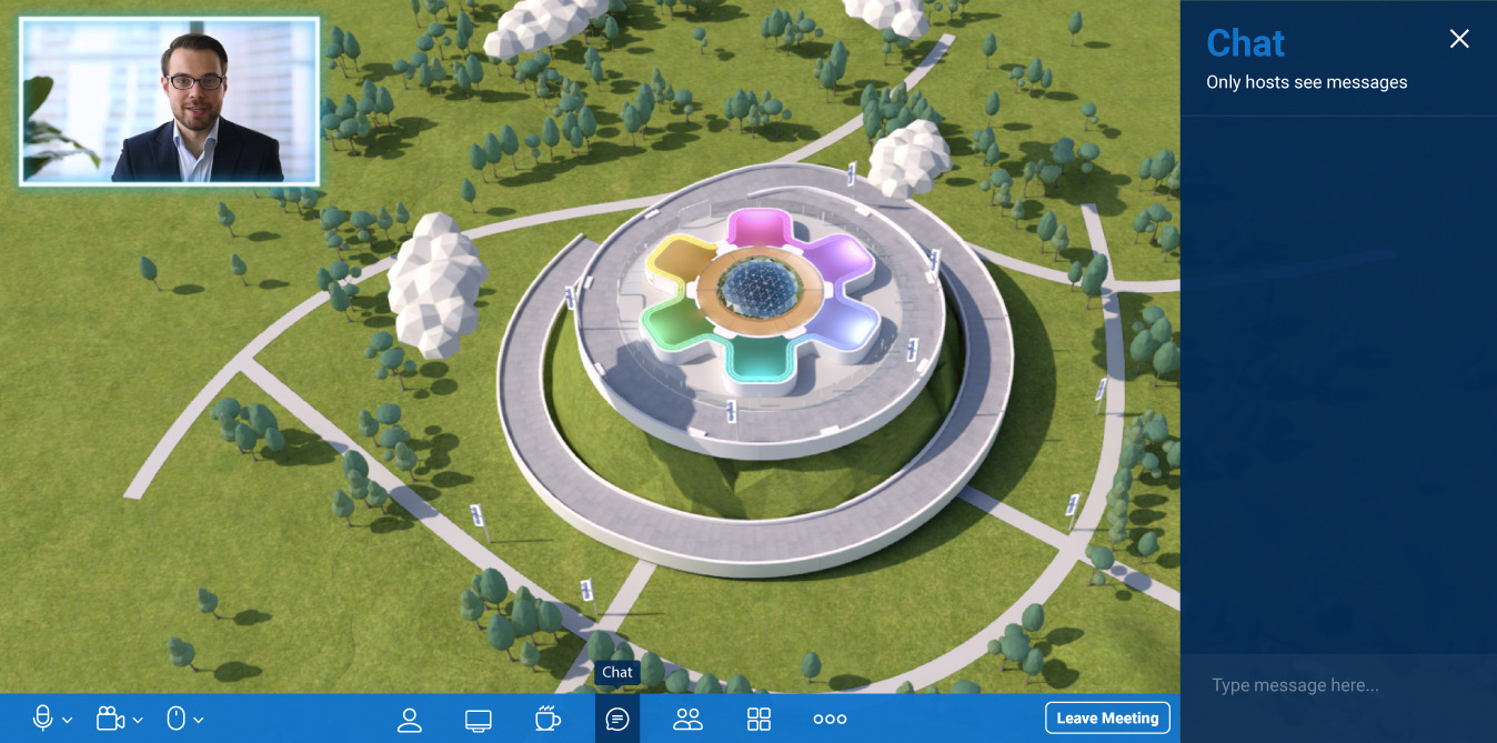 Syngenta Metaverse Virtual Exhibition Centre from above
