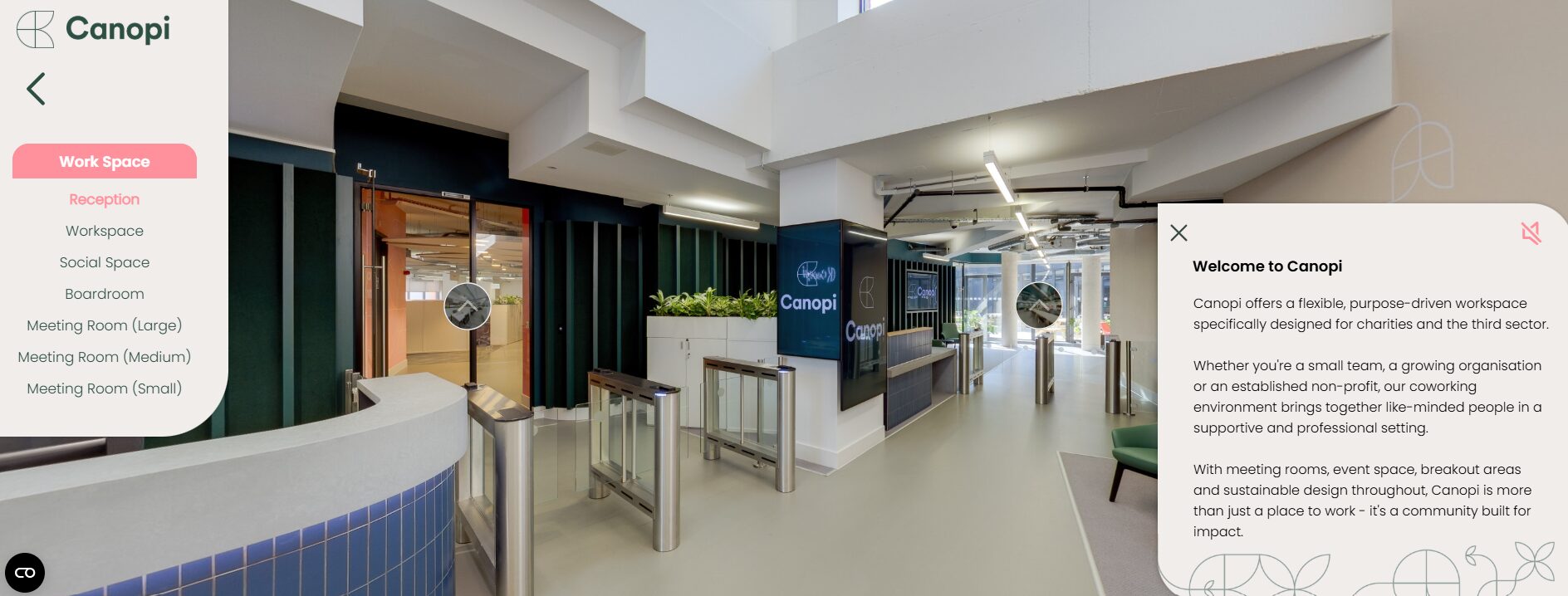 Canopi virtual tour