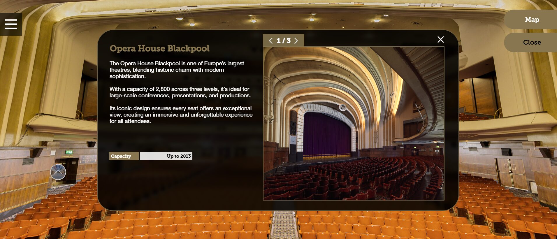 winter gardens blackpool virtual tour